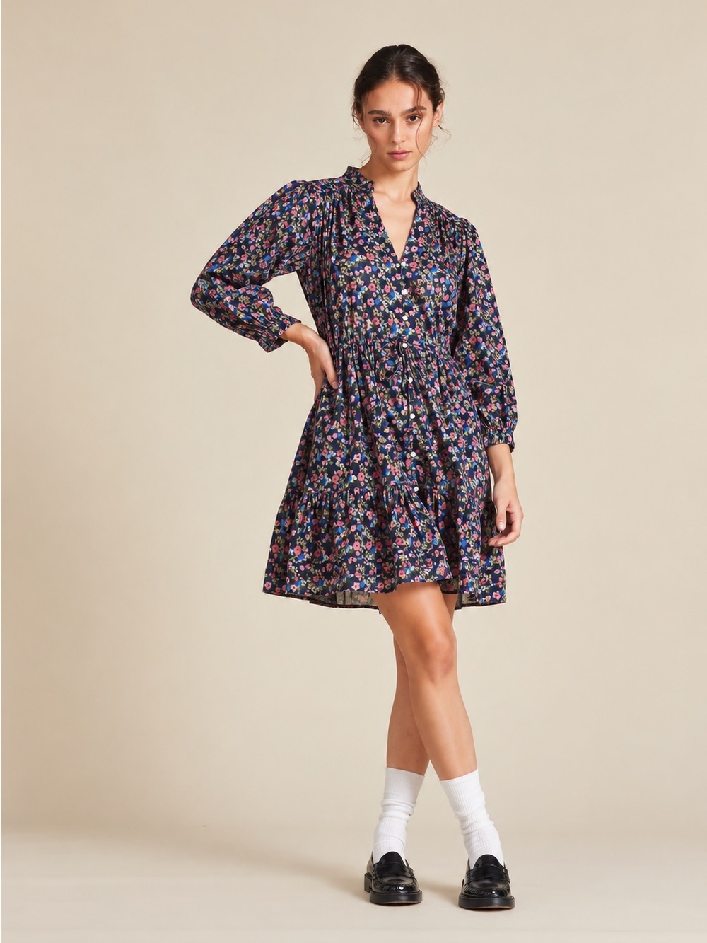 [NWT] $388 TROVATA Yulia mini dress in rolling hills floral. Size Small